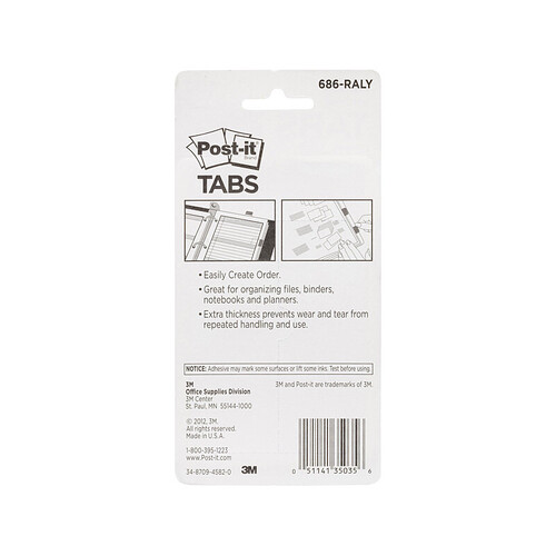 POST-IT Tab 686-RALY VP Pack of 4 Box of 6 - Main Image