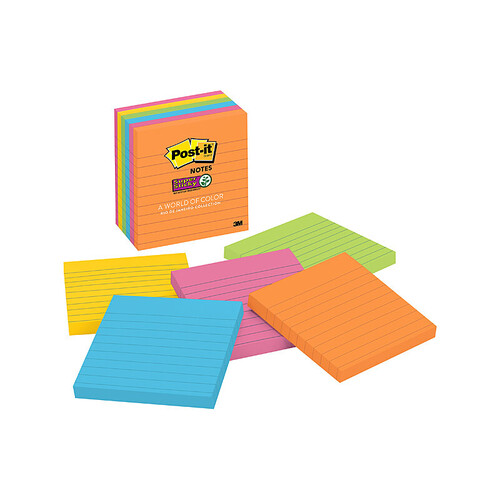 POST-IT 675-6SSUC RDJ Lined Pack of 5 - Main Image