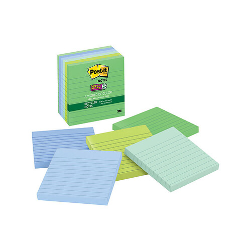 POST-IT Super Sticky 675-6SST Bora 98X98 Pack of 6 - Main Image