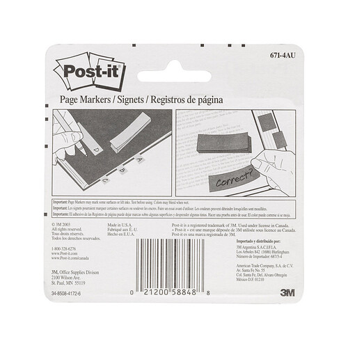 POST-IT Pg Mk 671-4AU Jp Pack of 200 Box of 6 - Main Image