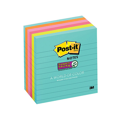 POST-IT Note 675-6SSMIA Miami Pack of 6 - Main Image