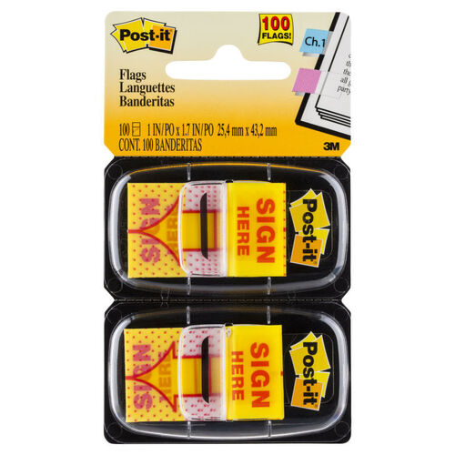 POST-IT Flags 680-SH2 Sign Pack of 2 Box of 6 - Main Image