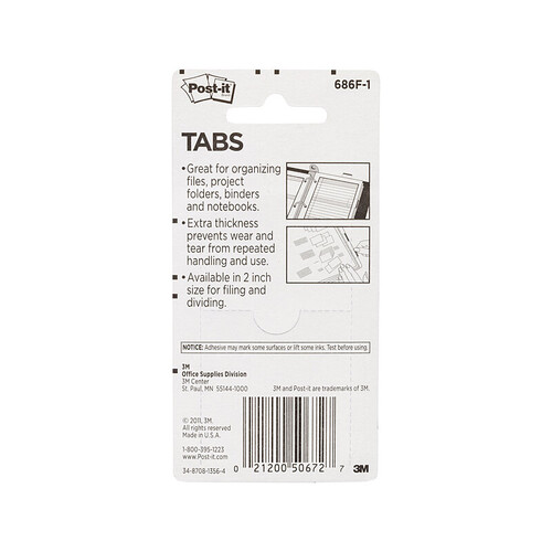 POST-IT Tabs 686F-1 Pack of 24 Box of 6 - Main Image