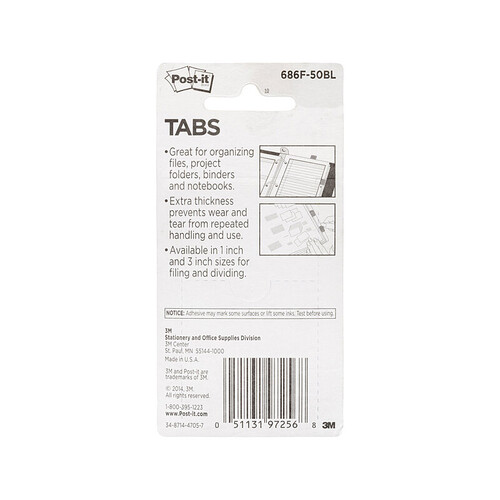 POST-IT Tabs 686F-50BL Pack of 2 Bx6 - Main Image