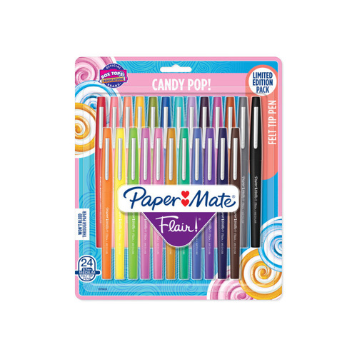 PAPER MATE Flair Felt Tip Ast Pack of 24 Box of 4 - Main Image