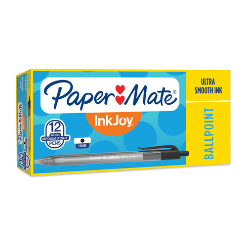 PAPER MATE InkJoy 100RT Ball Pen Black Box of 12 - Main Image