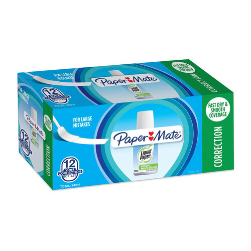 PAPER MATE LP Correct Fluid 20ml Box of 12 - Main Image