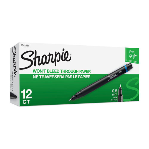 SHARPIE Pen Fineliner Blu Box of 12 - Main Image
