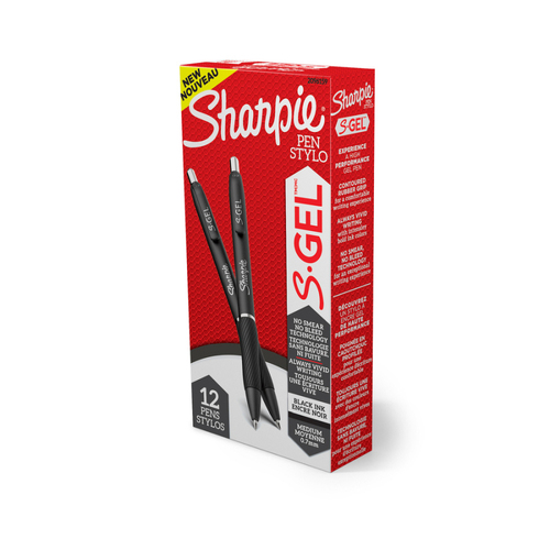 SHARPIE Gel 0.7mm Black Box of 12 - Main Image