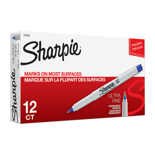 SHARPIE Ultra Fine Point Permanent Marker Blu Box of 12 - Main Image