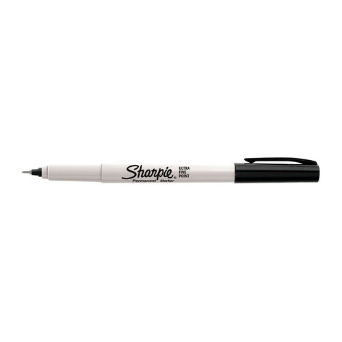 SHARPIE Ultra Fine Point Permanent Marker Black Box of 12 - Main Image