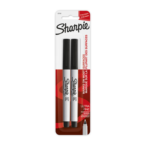 SHARPIE Permanent Marker UFine Point Black Pack 2 Box of 6 - Main Image