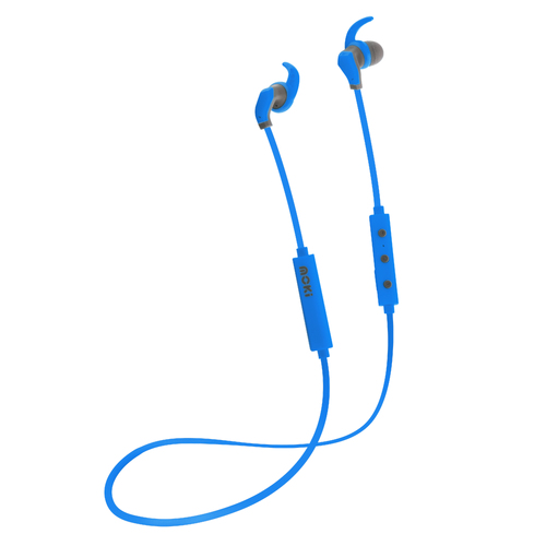 MOKI Hybrid Bluetooth Earphones - Blue - Main Image