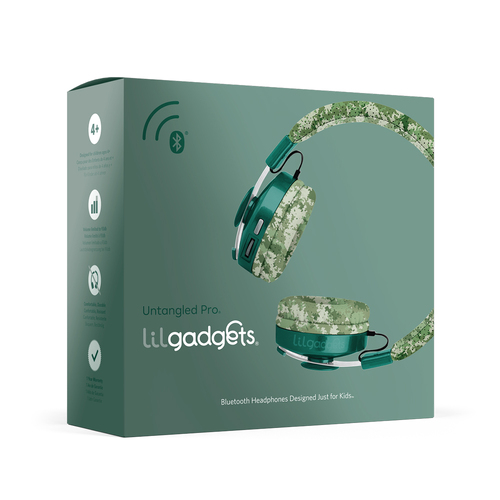 LILGADGET LilGadgets Untangled Pro Childrens Wireless Bluetooth Headphones - Digital Camo - Main Image