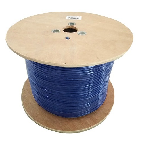 8WARE Cat6A Underground/External Shield Cable Roll 350m Blue Bare Copper Twisted Core PVC Jacket - Main Image