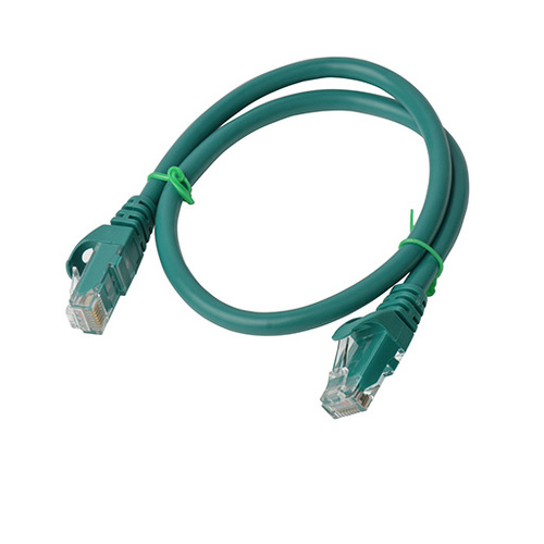 8WARE Cat6a UTP Ethernet Cable 25cm Snagless Green - Main Image