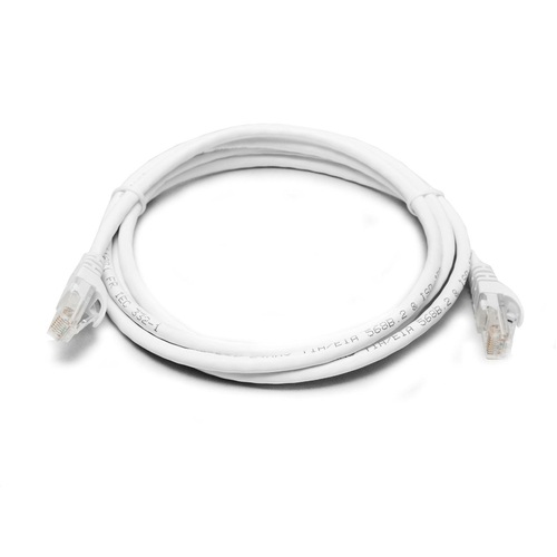 8WARE Cat6a UTP Ethernet Cable 0.5m (50cm) Snagless White - Main Image