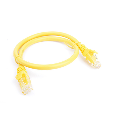 8WARE Cat6a UTP Ethernet Cable 0.5m (50cm) Snagless Yellow - Main Image