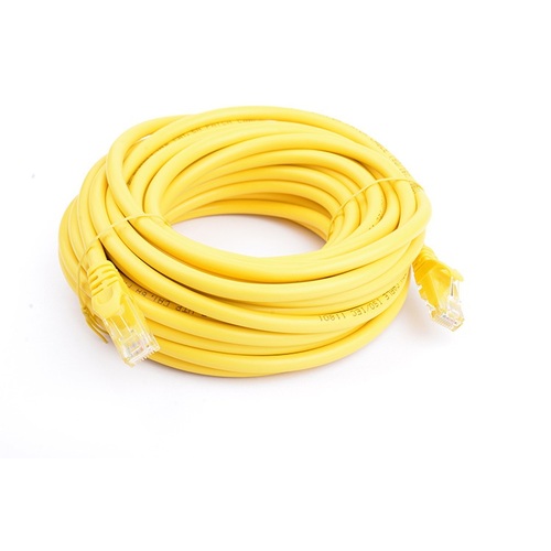8WARE Cat6a UTP Ethernet Cable 10m Snagless Yellow - Main Image