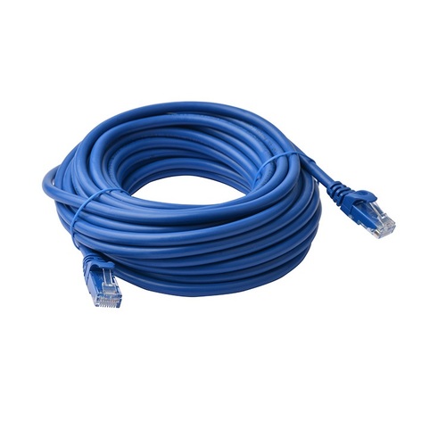 8WARE Cat6a UTP Ethernet Cable 15m Snagless Blue - Main Image