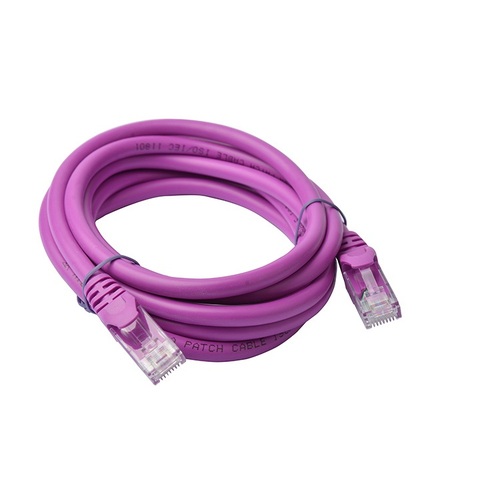 8WARE Cat6a UTP Ethernet Cable 2m Snagless Purple - Main Image