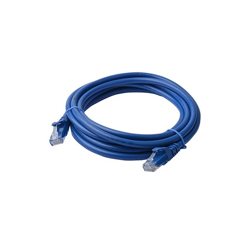 8WARE Cat6a UTP Ethernet Cable 3m Snagless Blue - Main Image