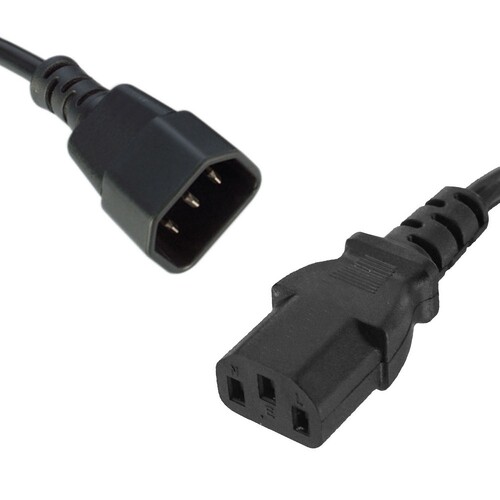 8WARE Power Cable Extension 1.8m IEC-C14 to IEC-C13 Male to Female - Main Image