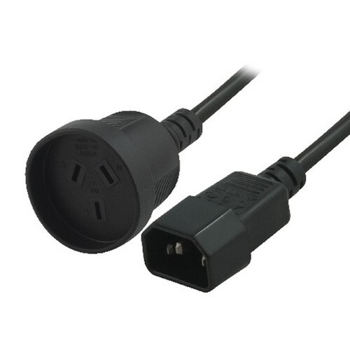 8WARE Power Extension Cable 15cm 3-Pin AU to IEC C14 Female to Male for UPS CBC-RC-3083 H40UPSIEC150MM - Main Image