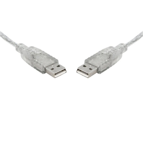 8WARE USB 2.0 Cable 2m A to A Male to Male Transparent - Main Image