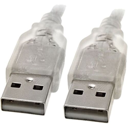 8WARE USB 2.0 Cable 3m A to A Male to Male Transparent - Main Image