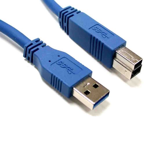 8WARE USB 3.0 Cable 1m A to B Male to Male Blue - Main Image