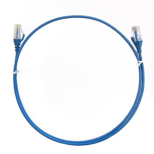 8WARE CAT6 Ultra Thin Slim Cable 5m / 500cm - Blue Color Premium RJ45 Ethernet Network LAN UTP Patch Cord 26AWG - Main Image
