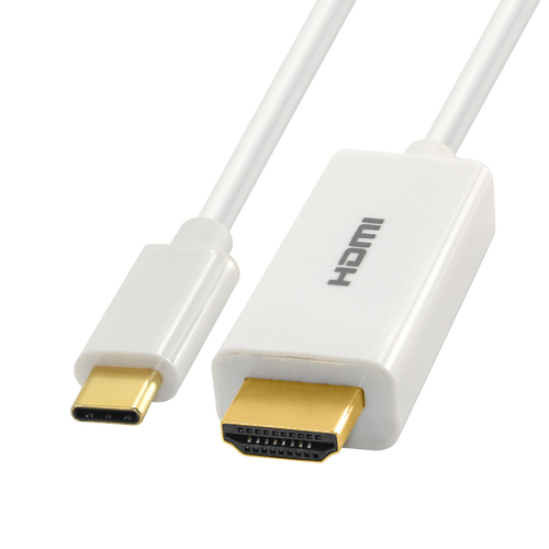 ASTROTEK USB-C male to HDMI male cable, white color, gold plating, support 4k@60hz - Main Image