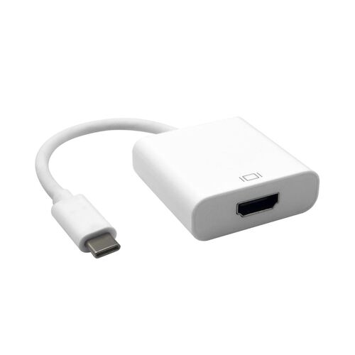 ASTROTEK Thunderbolt USB 3.1 Type C USB-C to HDMI Video Adapter Converter Male to Female for Apple Macbook Chromebook Pixel White - Main Image