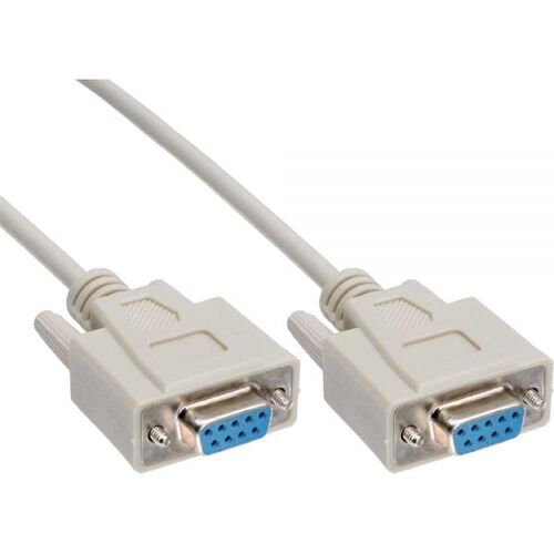 ASTROTEK 3m Serial RS232 Null Modem Cable - DB9 Female to Female 7C 30AWG-Cu Molded Type Wired crossover for data transfer between 2 DTE devices LS - Main Image