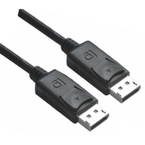 ASTROTEK DisplayPort DP Cable 2m - 20 pins Male to Male 1.2V 30AWG Gold Plated Assembly type Black PVC Jacket RoHS CB8W-RC-DP2 - Main Image