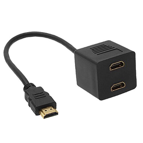 ASTROTEK HDMI Splitter Cable 15cm - v1.4 Male to 2x Female Amplifier Duplicator Full HD 3D - Main Image