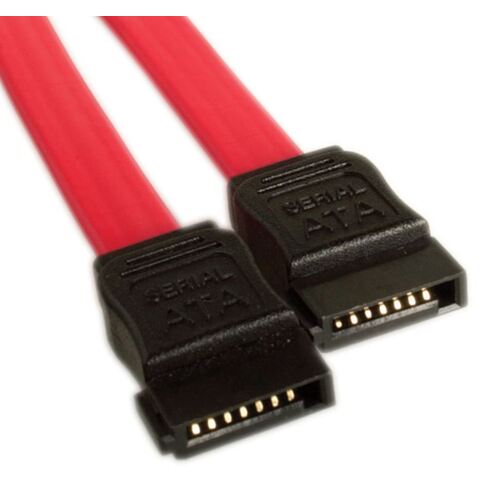 ASTROTEK Serial ATA SATA 2 Data Cable 50cm 7 pins to 7 pins Straight 26AWG Red CB8W-FC-5031 CB8W-FC-5075 - Main Image