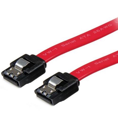 ASTROTEK SATA 3.0 Data Cable 30cm 7 pins Straight to 7 pins Straight with Latch Red Nylon Jacket 26AWG - Main Image