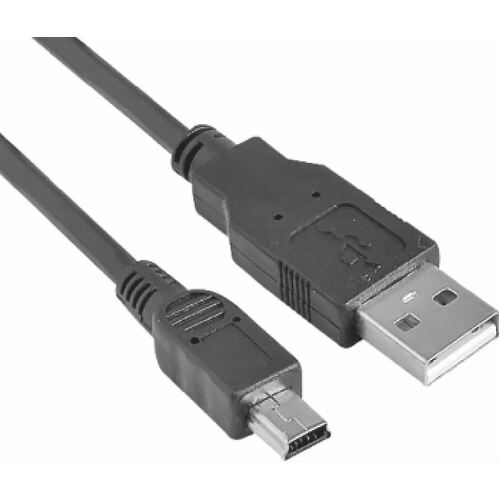 ASTROTEK USB 2.0 Cable 1m - Type A Male to Mini B 5 pins Male Black Colour RoHS - Main Image