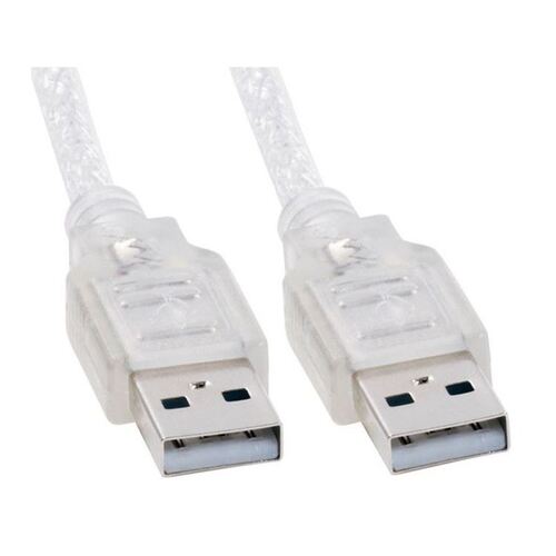 ASTROTEK USB 2.0 Cable 1m - AM-AM Type A Male to Type A Male Transparent Colour RoHS CB8W-UC-2001AA - Main Image