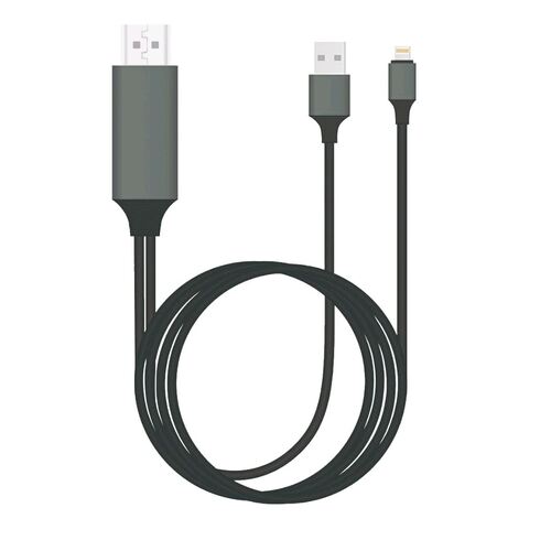 8WARE Generic Plug & Play Apple Compatible Pin to HDMI 2m Cable for iPhone & iPad - Main Image