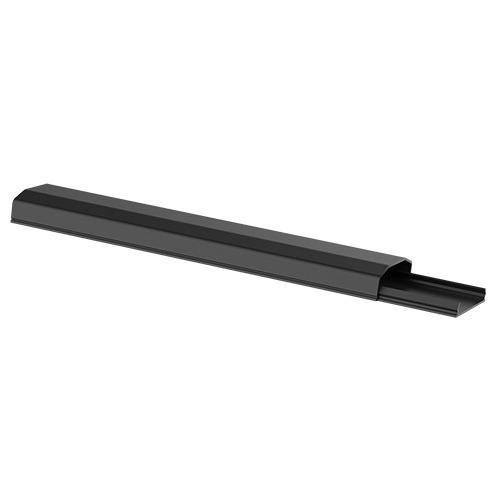 BRATECK Plastic Cable Cover - 250mm Material: Polyvinyl ChloridePVC Dimensions 60x20x250mm - Black - Main Image