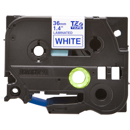 Genuine Brother TZe-263 Labelling Tape Cassette  Blue on White, 36mm wide, 8m long Compatible with a wide range of Brothers P-touch printers - Main Image