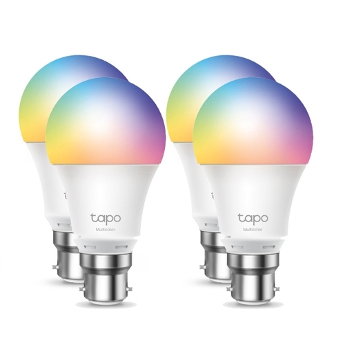 TP-LINK Tapo L530B(4-Pack) Smart Wi-Fi Light Bulb, Multicolor, Bayonet Fitting, No Hub Required, Voice Control, 60W - Main Image