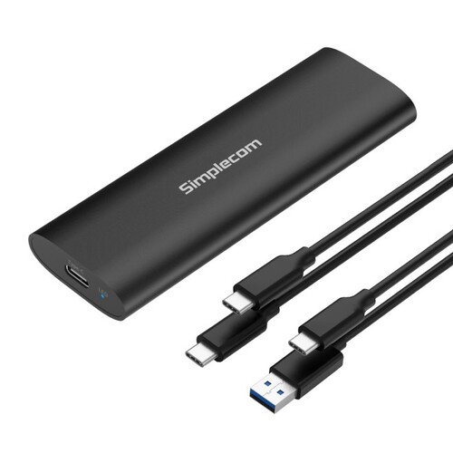SIMPLECOM SE516 NVMe / SATA Dual Protocol M.2 SSD Tool-Free USB-C Enclosure USB 3.2 Gen 2 10Gbps - Main Image