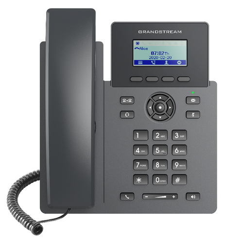 GRANDSTREAM GRP2601P 2 Line IP Phone, 2 SIP Accounts, 132x48 Screen, HD Audio, Powerable Via POE - Main Image