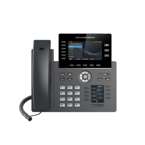 GRANDSTREAM GRP2616 6 Line IP Phone, 6 SIP Accounts, 480x272 Colour Screen, HD Audio, Integrated Bluetooth+WiFi, Powerable Via POE - Main Image