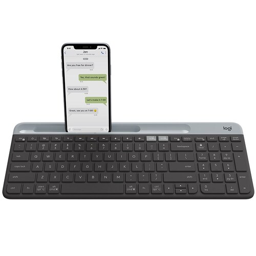 LOGITECH K580 Unifying Slim Easy Switch Multi-Device Wireless Keyboard - 18 months Battery Life, Mac/iOS/Andriod/Windows, Bluetooth + USB - Graphite - Main Image