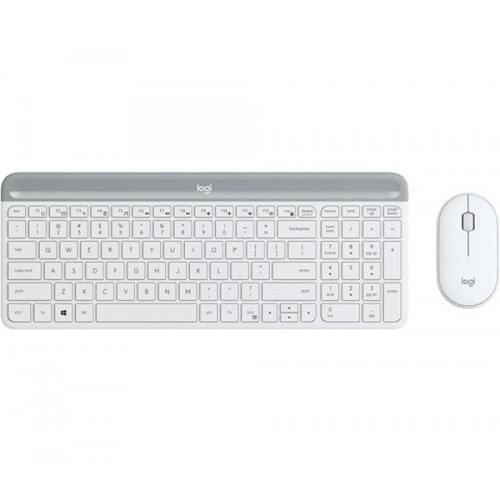 LOGITECH MK470 Slim Wireless Keyboard Mouse Combo Nano Receiver 1 Yr (L) --White - Main Image